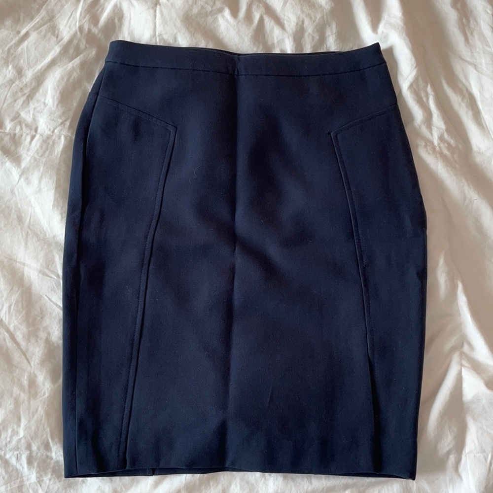 Navy blue work skirt